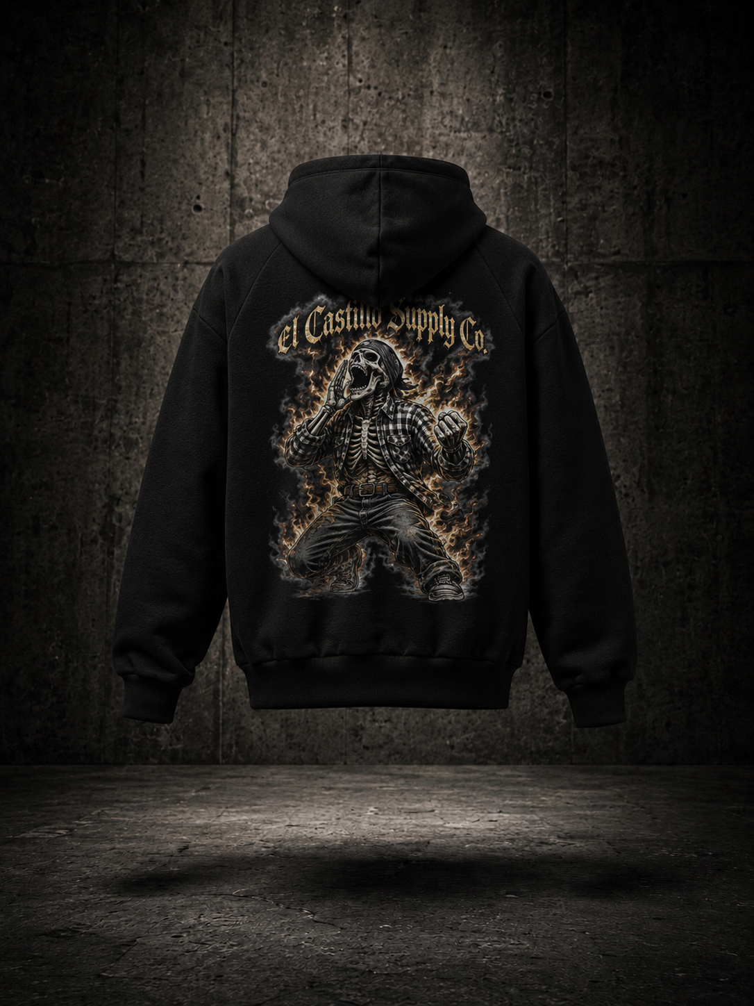 El Quemado Hoodie – Forged in Fire (Black)